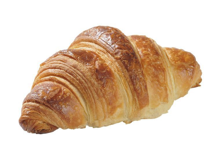 a croissant is shown on a white background