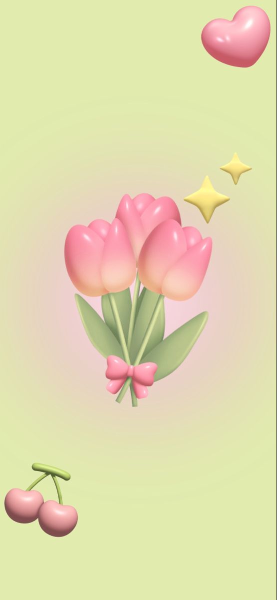 the pink flowers are floating in the air