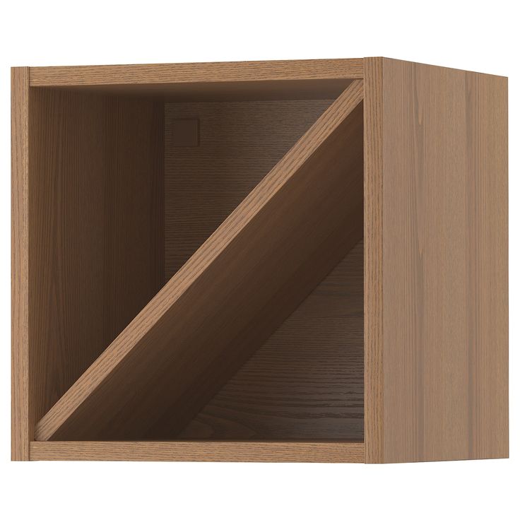 an open wooden box on a white background