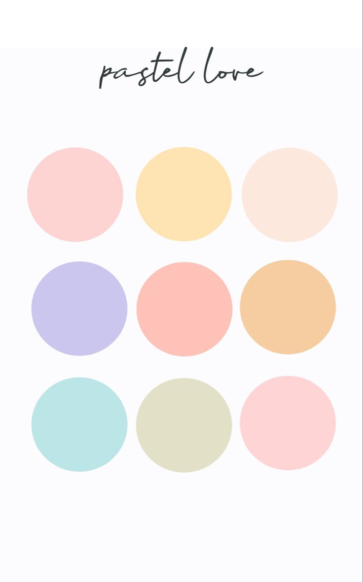 the pastel love poster is shown with different colors