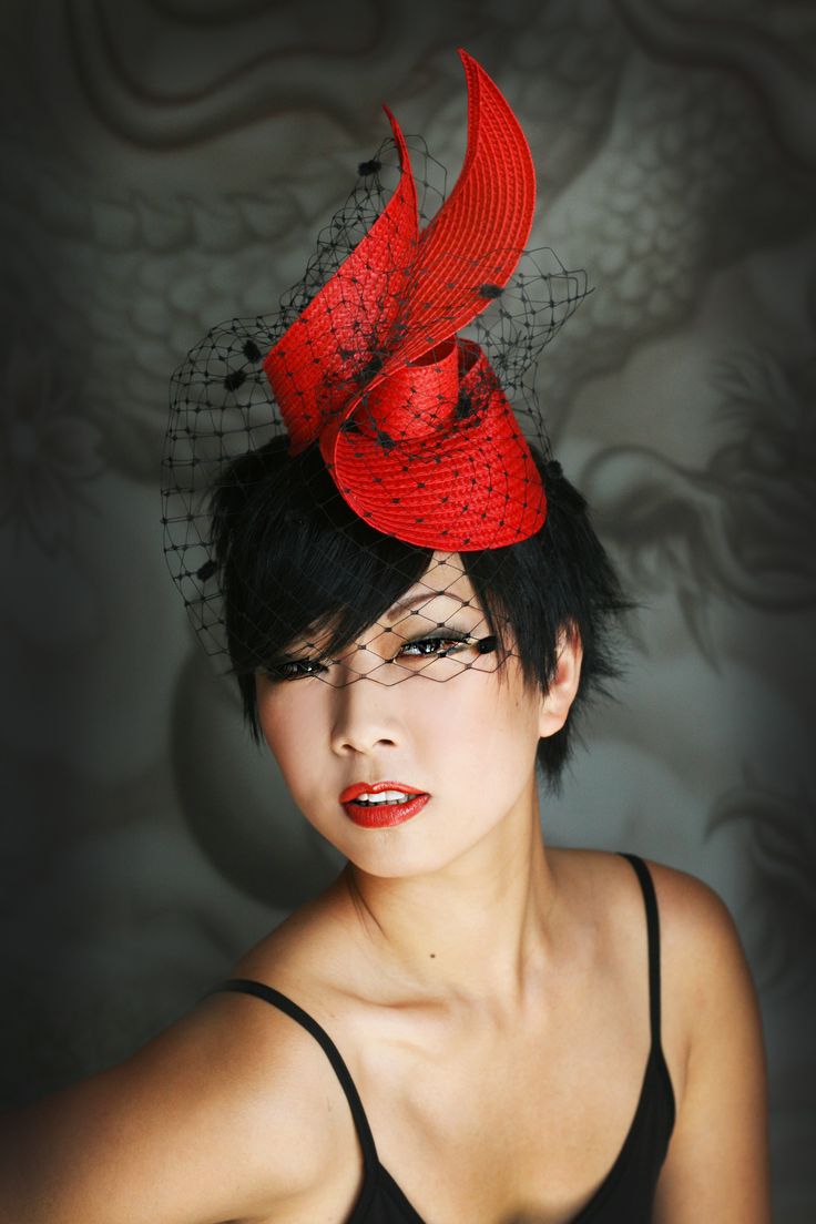 ♔ Elegant Hats Red Headpiece, Evening Hat, Classy Hats, Formal Chic, Evening Fashion, Derby Fascinator, Clothing Subscription, Elegant Hats, Kentucky Derby Hats