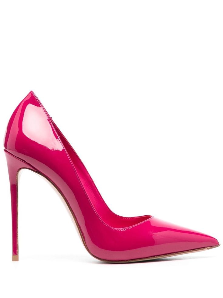 Find LE SILLA 120mm Eva Patent Leather Pumps on Editorialist. hot pink patent leather pointed toe branded insole 120 mm high stiletto heel Pink Stiletto Heels, Hot Pink Heels, Pink Stilettos, Very High Heels, Pink High Heels, Italian Shoes, Pink Pumps, Boot Pumps, Pink Heels