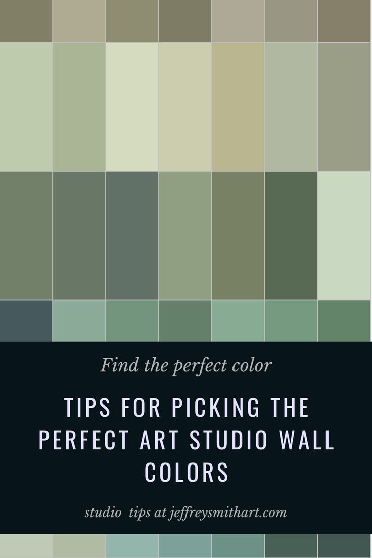 a black and white photo with the words find the perfect color tips for picking the perfect art studio wall colors