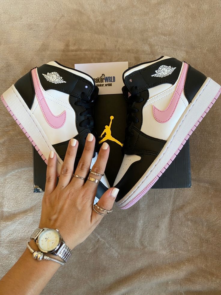 Air jordan 1 mid arctic pink white and jewerly Air Jordans 1 Mid Women, Air Jordan 1 Mid Shoes, Women Air Jordan 1 Mid, Jordan 1 Women Pink, Arctic Pink Jordans, Jordans For Women Pink, Nike Jordan Air 1 Pink, Nike Air Jordan 1 Mid Outfit Women, Jordan 1 Girl