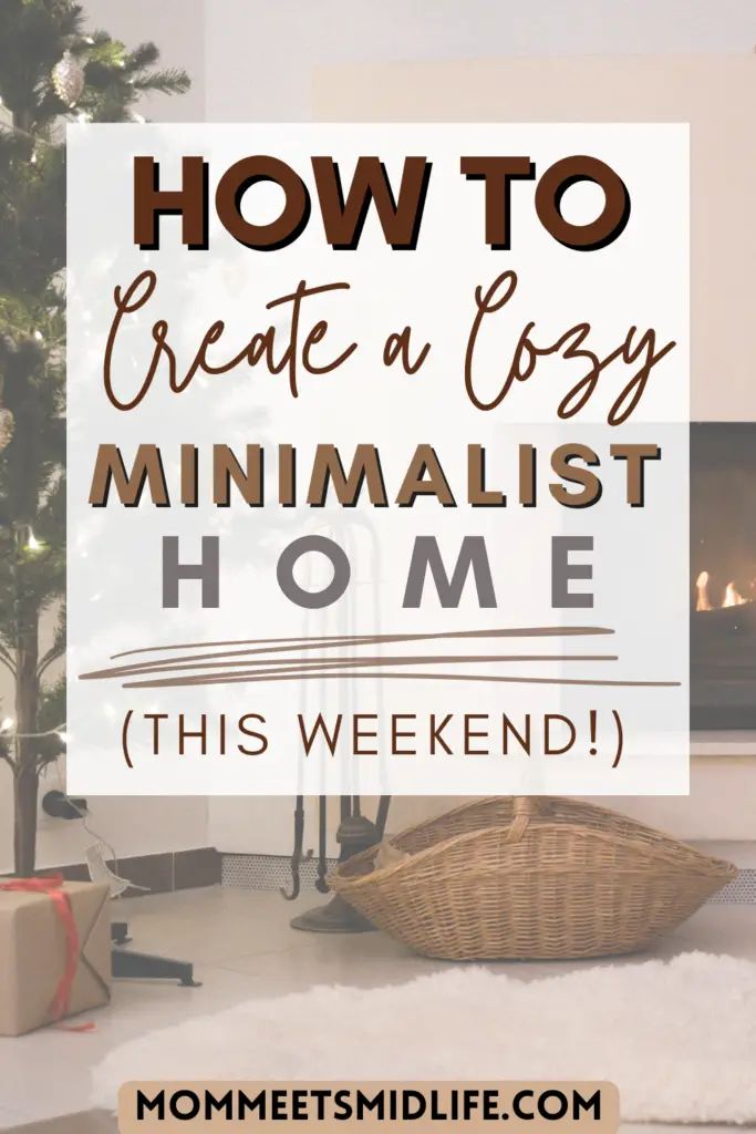 a living room with the text how to create a easy minimalist home this weekend