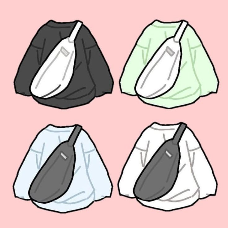 four different types of sweaters are shown in this illustration, one is white and the other is black