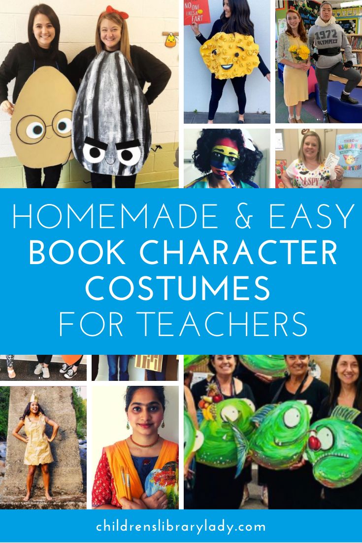 homemade and easy book character costumes for teachers