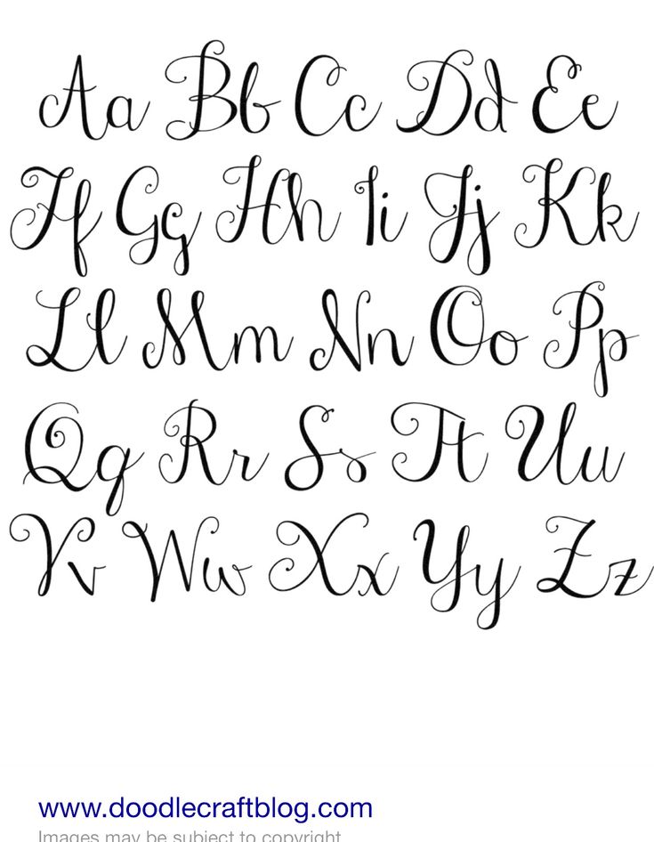 the upper and lower letters are handwritten in cursive writing with black ink