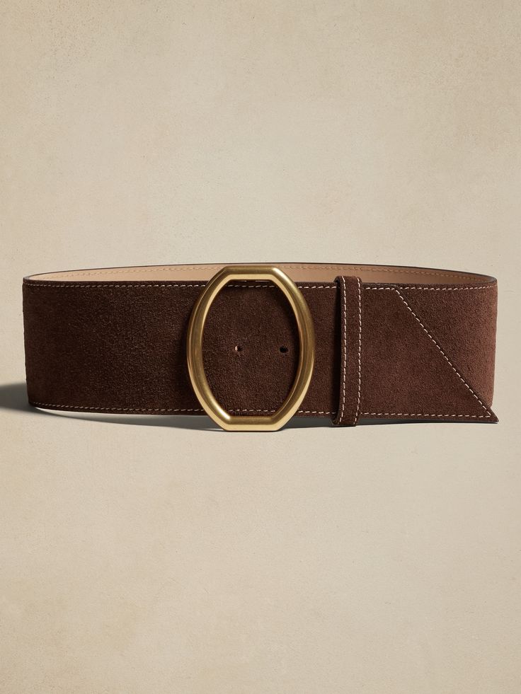 Ravello Suede Belt | Banana Republic Luxury Belts, Women's Belts, Wide Leather Belt, Beautiful Belts, Gold Belts, Suede Belt, Brown Belt, Wide Belt, Nubuck Leather