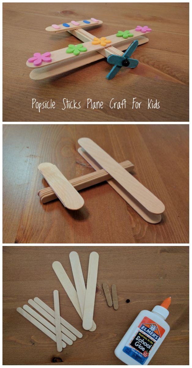 popsicle sticks are used to make craft for kids and then put them on the table