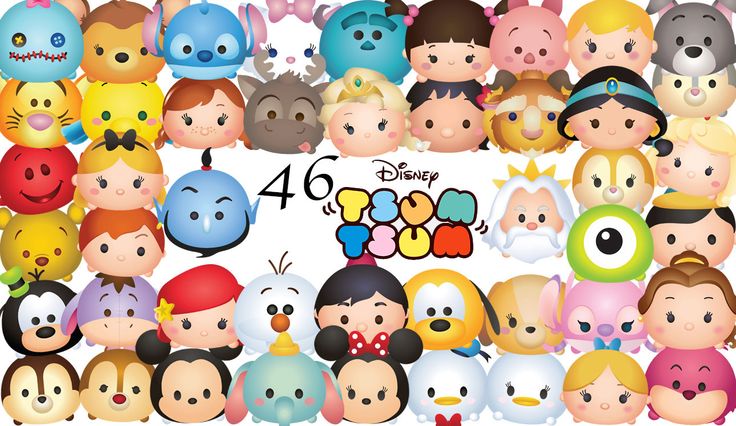 many different cartoon characters are grouped together in this image, with the number four surrounded by them