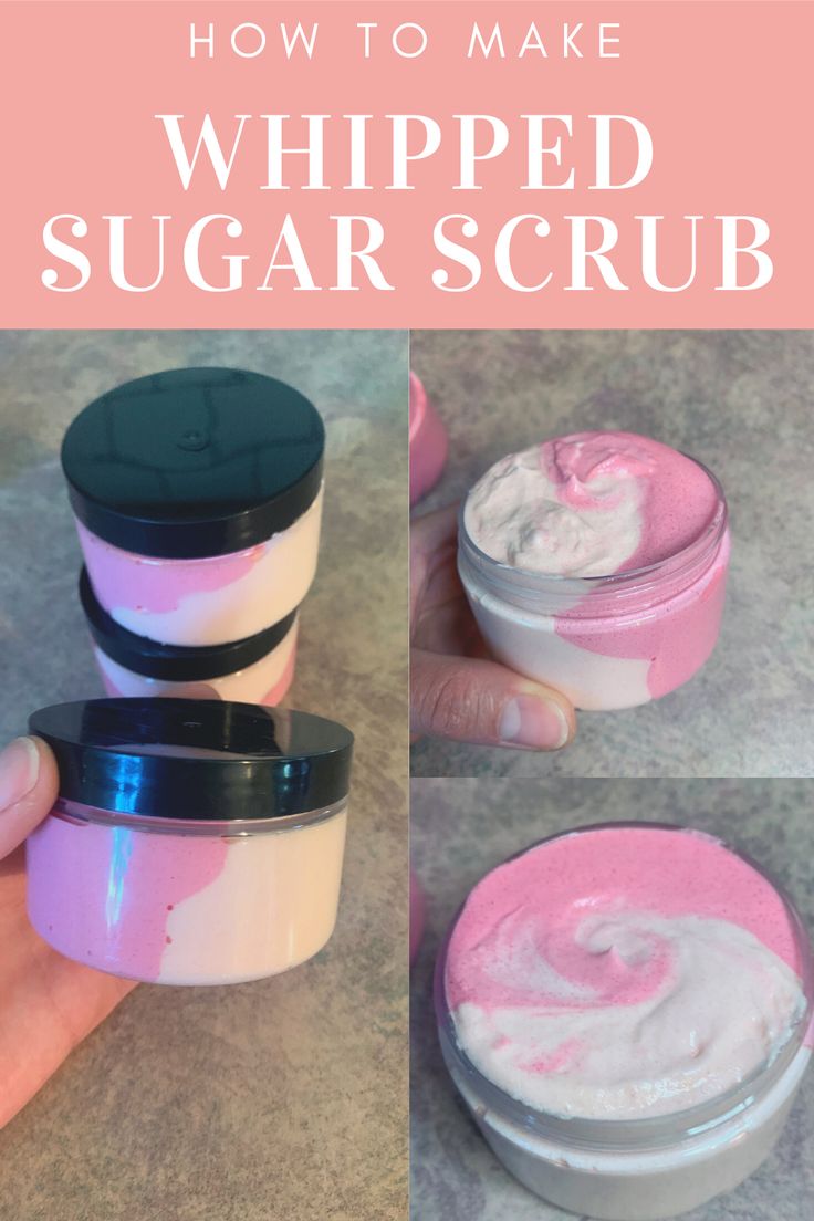 Body Scrub Homemade Recipes, Diy Body Scrub Recipes, Diy Sugar Scrub Recipe, Whipped Sugar Scrub, Foaming Sugar Scrub, Diy Body Butter, Body Scrub Recipe, Sugar Scrub Homemade, Homemade Scrub