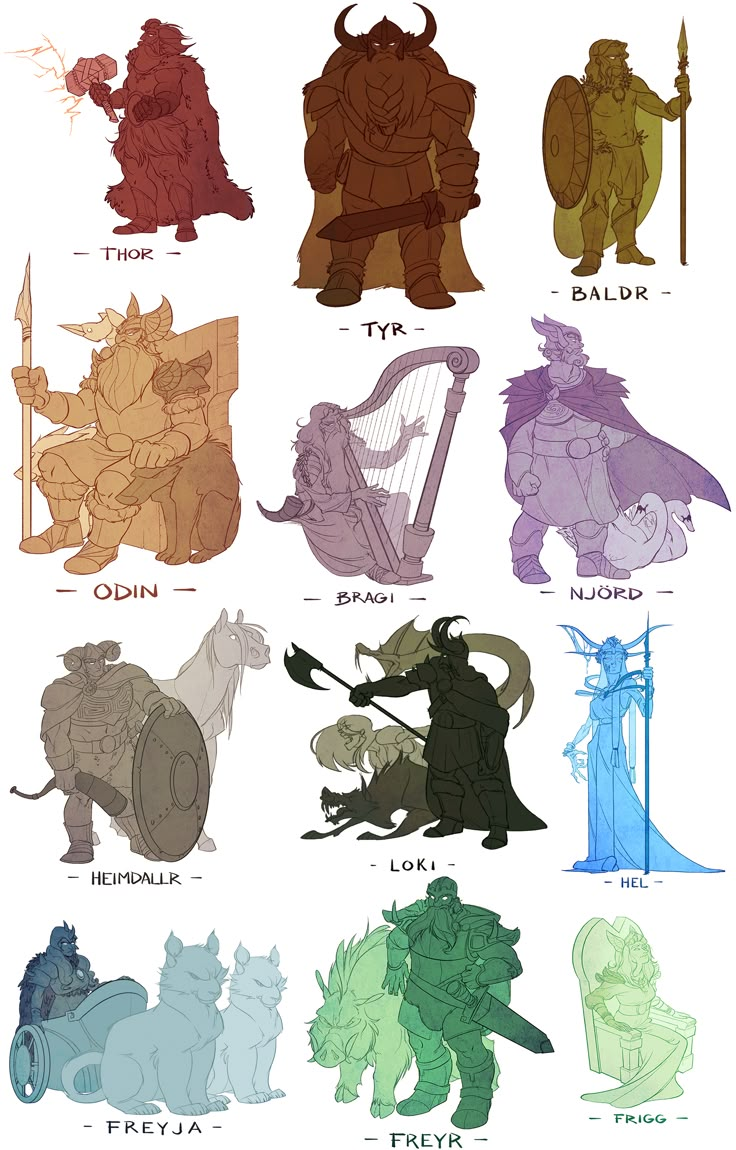 an image of some different types of characters