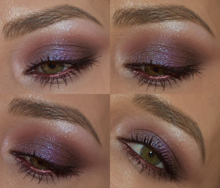 Holographic Smokey Eye, Wedding Makeup For Blue Eyes Purple, Purple Makeup For Hazel Eyes, Purple Mauve Makeup Look, Smokey Lavender Eye Makeup, Nye Eye Makeup Purple, Hooded Eye Purple Eyeshadow, Makeup With Violet Dress, Purple Smokey Eye Brown Eyes