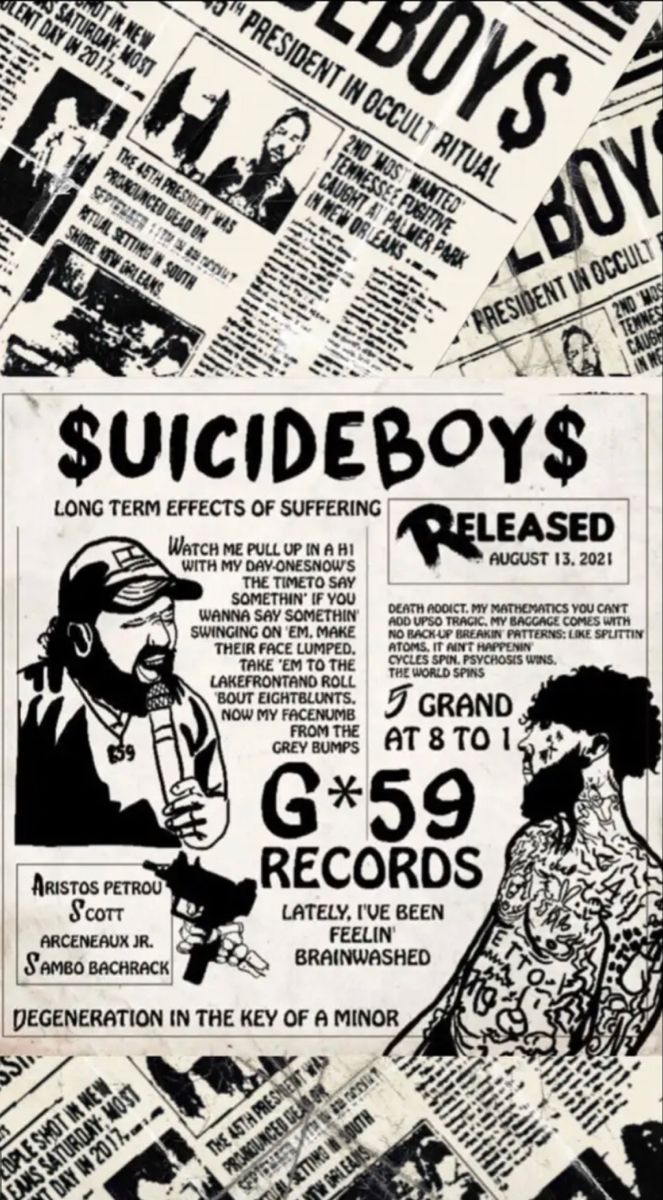 Uicideboy Wallpaper, Trippy Iphone Wallpaper, Grunge Posters, $b Wallpaper, Boys Posters, Bedroom Wall Collage, Music Poster Design, Band Wallpapers, Mood Wallpaper