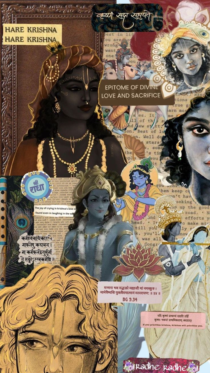 the collage has many different types of images and words on it, including women's faces