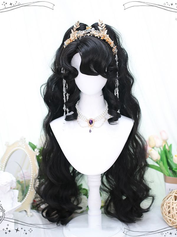 This price is for a wig only, others are not included. Hair Color:BlackHair Length:ShortWig Bangs:Curly BangsWig Details:Heat-resistant Synthetic Fiber / Natural Top / Net Closed Wefted Cap Construction / Wavy Size Free Size Hair Length 20-25 Ponytails Length 80-85 Angelic Hairstyles, Personaje Fantasy, Double Ponytail, Fesyen Rambut, Curly Bangs, Cosplay Hair, Kawaii Hairstyles, Fantasy Hair, Hair Reference