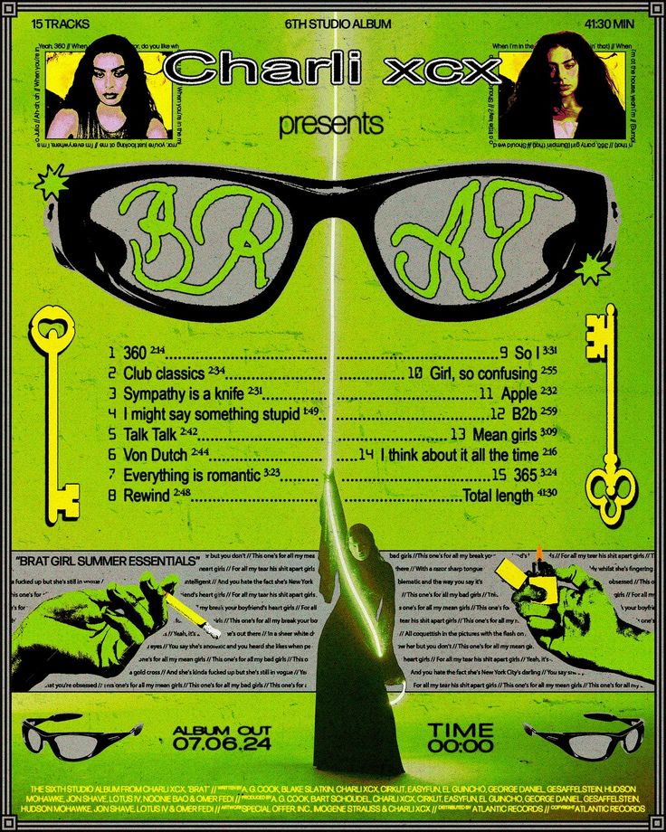 the poster for charlie x's presents, which features an image of a person with glasses