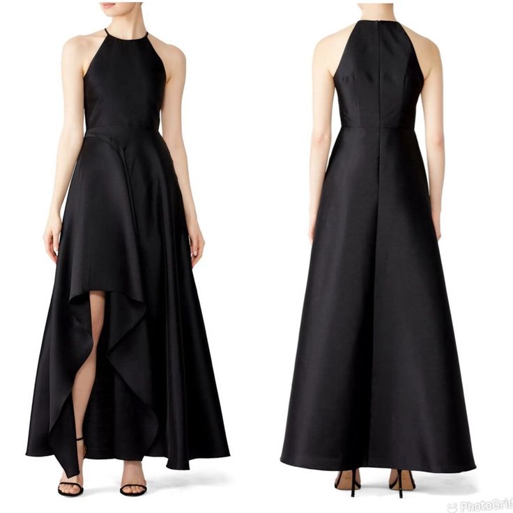 Badgley Mischka Black Sculptural Gown Sleek And Flowing, This Glamorous Badgley Mischka Gown Features Cascading Ruffles And A Racerback. Excellent Preowned Condition B29 Badgley Mischka Runway, Badgley Mischka Dress, Cascading Ruffles, Badgley Mischka, Ruffles, Maxi Dress, Sleek, Womens Dresses, Sculpture