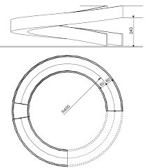 the drawing shows how to draw a circular object with two different angles, including one that is