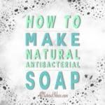 the words how to make natural soap are written in green on a black and white background