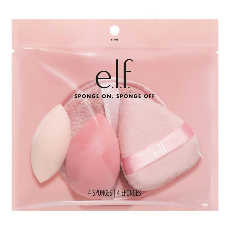 Th e.l.f. Sponge On, Sponge Off Holiday Cosmetic Tools Set is a collection of four top-rated makeup sponges here to help you apply—and remove—your makeup like an e.l.f.ing pro. This set includes all the tools you need to buff and blend your favorite powder, cream, and liquid formulas into a smooth, airbrushed finish—and then remove it all at the end of the day. Why you’ll love it: • Four essential face sponges to help apply, blend, conceal, and remove makeup • Gives you an even complexion with a Best Makeup Bag, Effortless Makeup, Makeup Remover Pad, Tools Gift, Face Sponge, Makeup Sponges, Advertising Illustration, Illustration Product, Elf Makeup