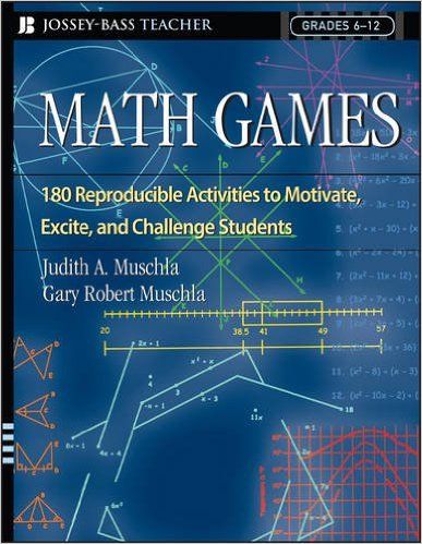 the book cover for math games