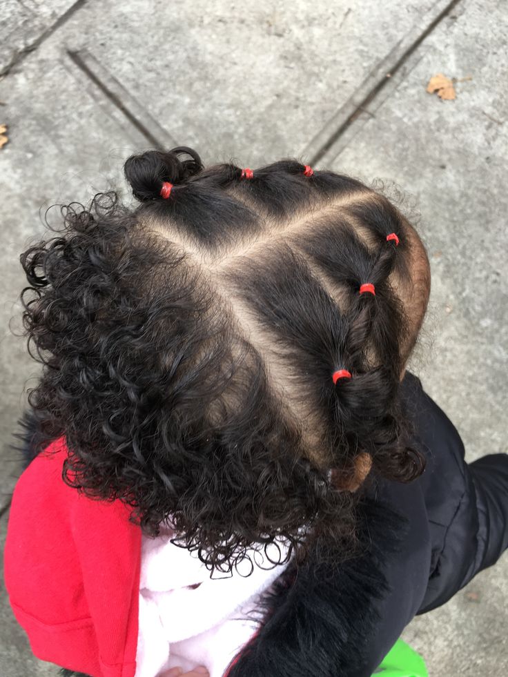 Mixed Girl Hairstyles, Baby Girl Hairstyles Curly, Easy Toddler Hairstyles, Easy Hairstyles For Kids, Girl Hair Dos, Lil Girl Hairstyles, Kids Curly Hairstyles, Toddler Hairstyles, Toddler Hairstyles Girl