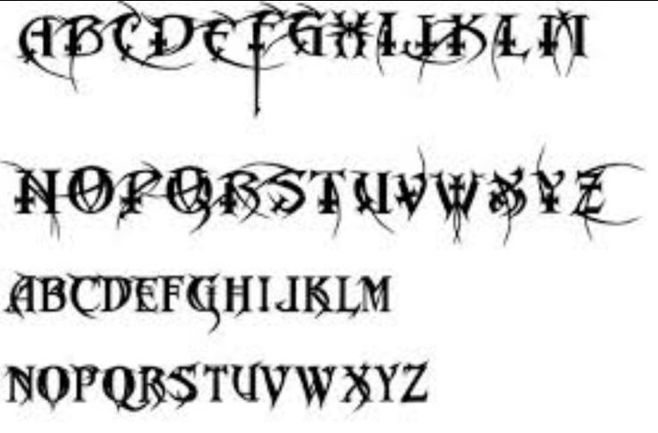 an old fashioned gothic font with black ink