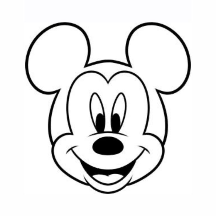 mickey mouse face with big ears