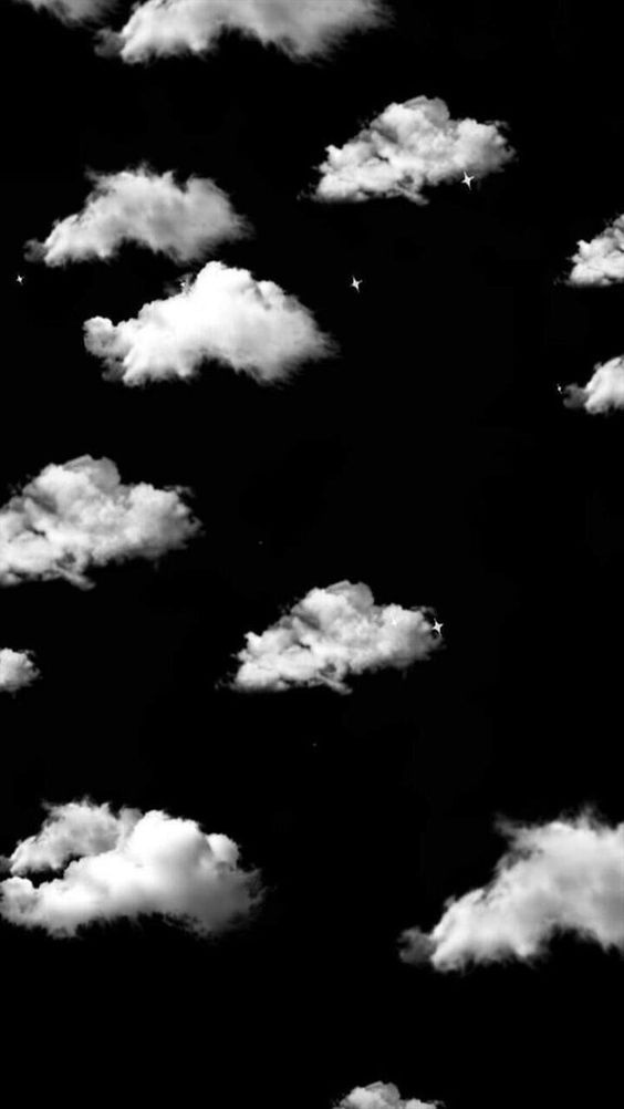 black and white photograph of clouds in the sky