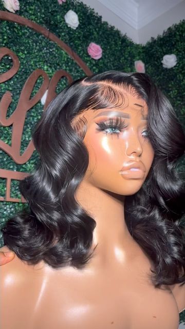 Long Bob With Curls, Curled Bob Hairstyle, Long Curly Bob, Grad Hairstyles, Wig Design, Grad Hair, Bombshell Curls, Wig Installation, 20th Bday