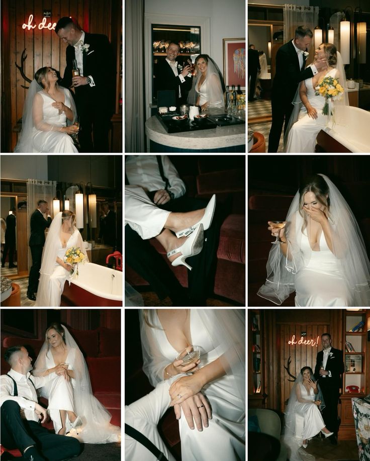 the bride and groom are getting ready to leave their wedding ceremony at the hilton hotel