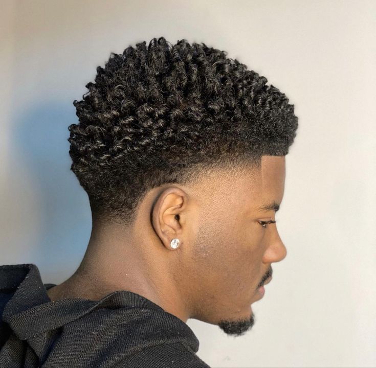 Taper Fade Afro, Low Fade Curly Hair, Afro Fade Haircut, Afro Hair Fade, Temp Fade Haircut, Taper Fade Short Hair, Fade Haircut Curly Hair, Braids With Fade, Taper Fade Curly Hair