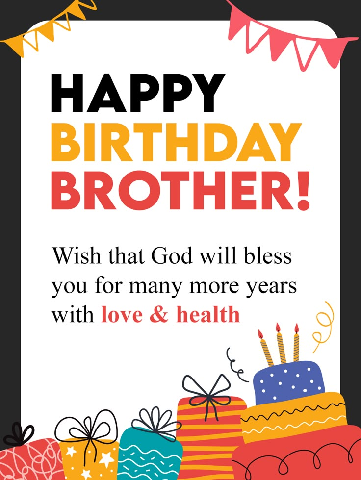 a happy birthday card for brother