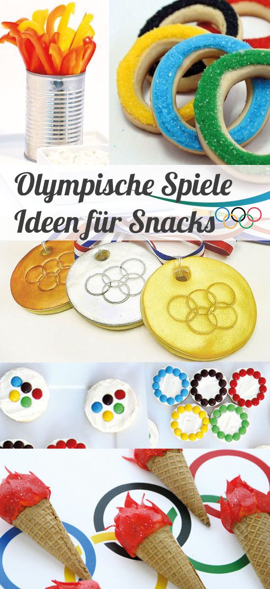 the olympic medals are made out of ice cream and other items that have been placed on them