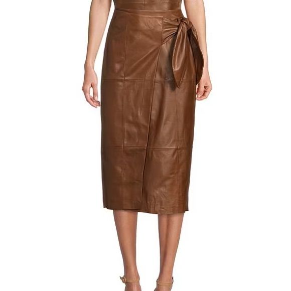 Questions? Leave A Comment Below! Elegant Long Leather Skirt, Elegant Brown Skirt For Date Night, Luxury Fitted Brown Skirt, Chic Brown Midi Length Skirt, Elegant Brown Leather Skirt, Chic Brown Skirt For Night Out, Chic Brown Pencil Skirt For Spring, Elegant Brown Skirt For Evening, Elegant Brown Midi Skirt