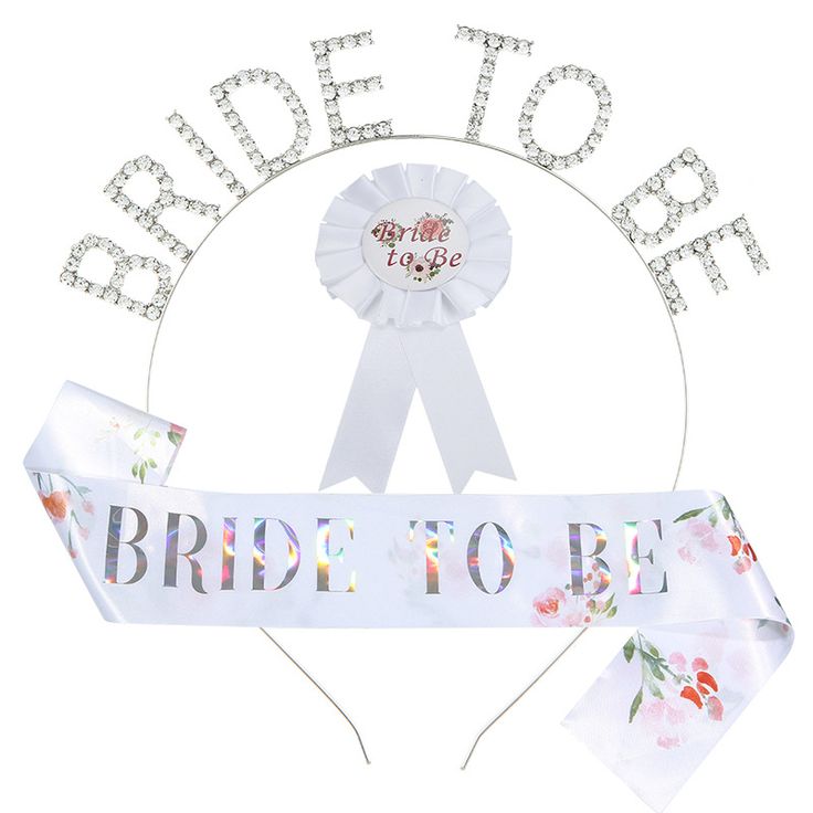 the bride to be sash is on display