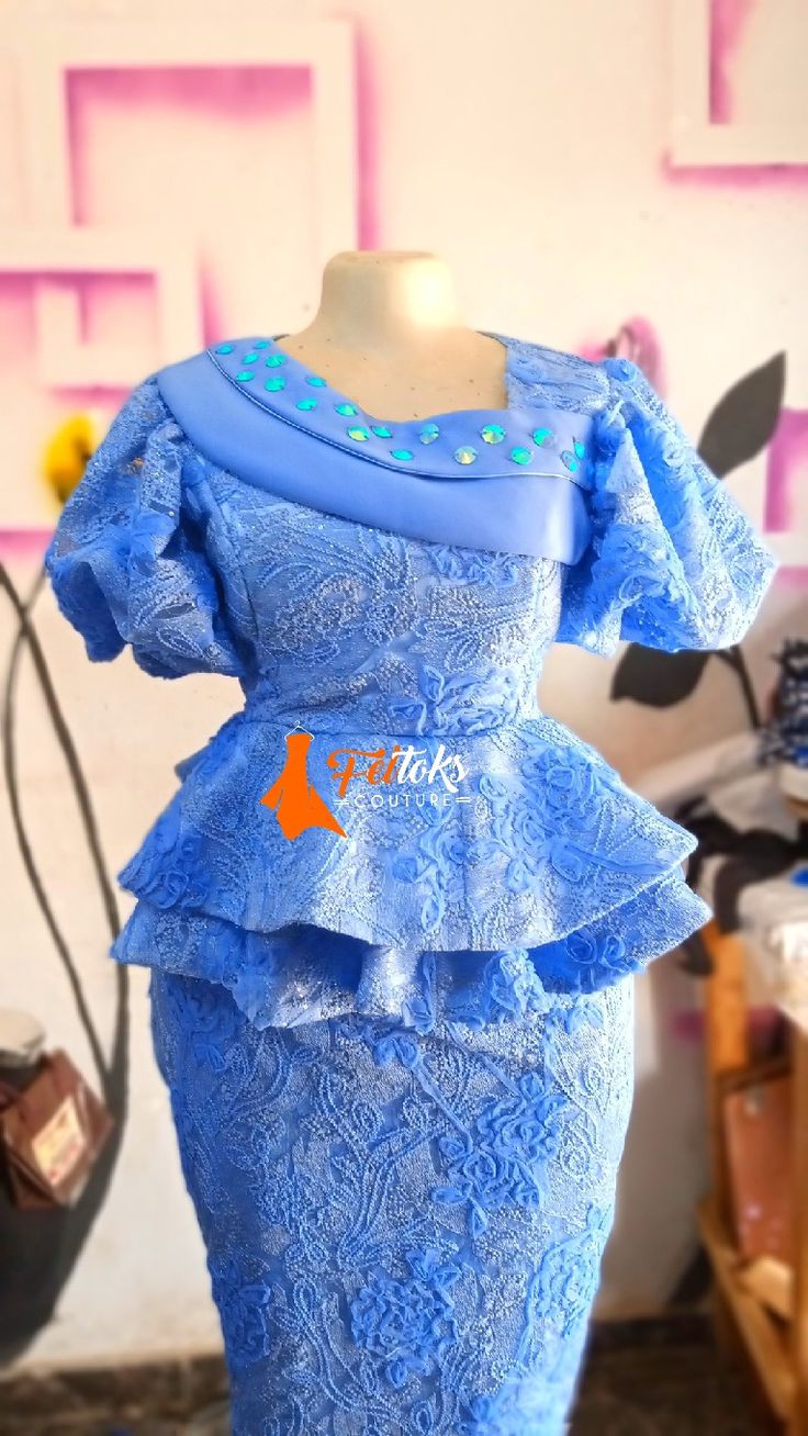 Latest Lace Styles, Lace Skirt And Blouse, Nigerian Lace Styles Dress, Nigerian Lace Styles, African Lace Styles, African Fabric Dress, Traditional African Clothing, African Print Dress Ankara, African Dresses For Kids