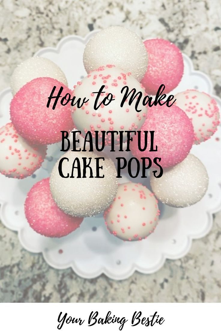 how to make beautiful cake pops with pink and white sprinkles on top