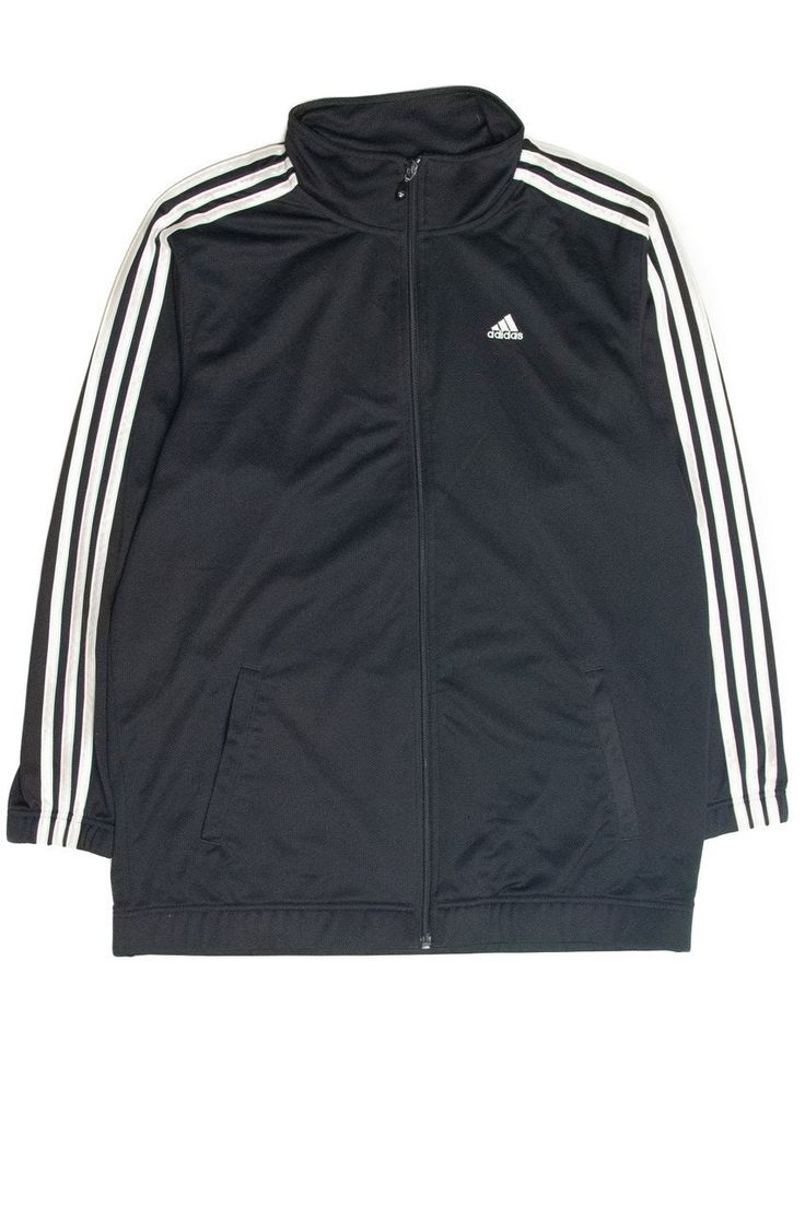 Size: Small Color: Black Material: Polyester Made In: Thailand Decade: 2000s (estimated) Length: 30" Chest Width: 23" Vintage Condition Notes: - Item is generally in good condition. It shows some signs of wear, but there are no outstanding flaws.   Brand: Adidas Adidas Vintage, Vintage Adidas, Adidas Black, Lightweight Jacket, Black Adidas, Clothing Items, Vintage Outfits, Art Collection, Thailand