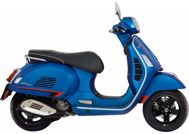 a blue scooter is shown on a white background