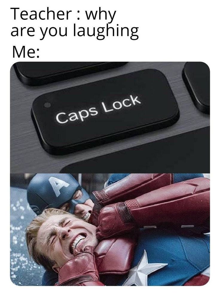 captain america is laughing with the caption that reads, teacher why are you laughing me?