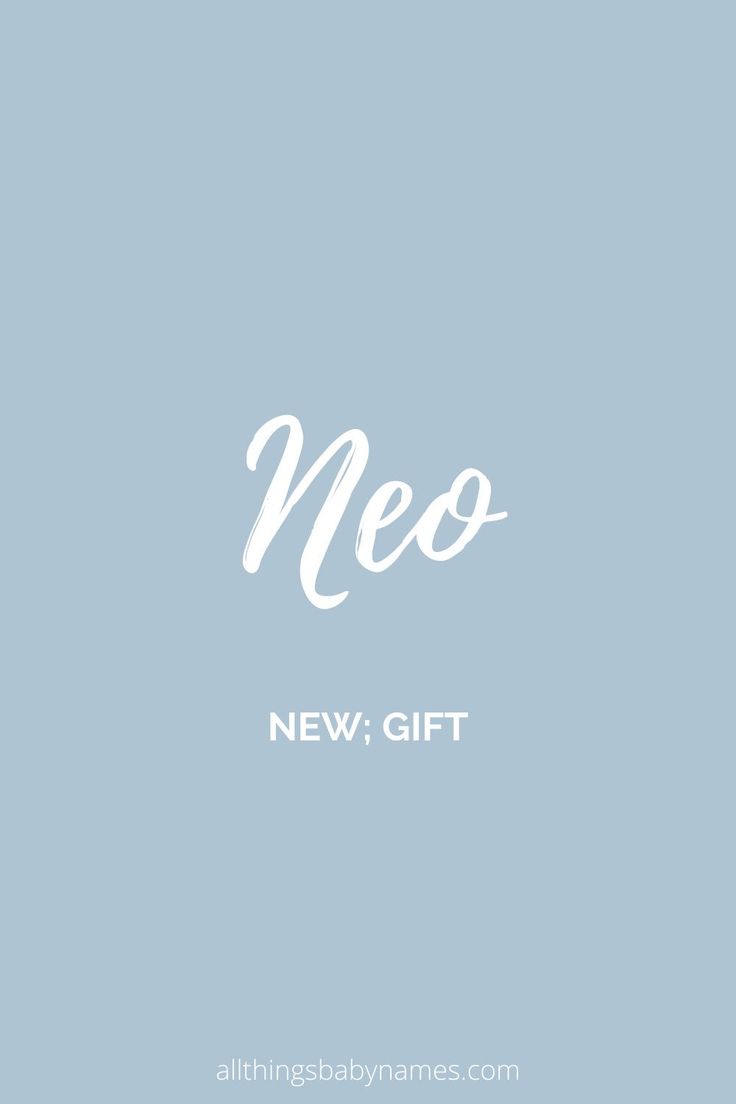 a blue background with the words neo new gift in white lettering on top of it