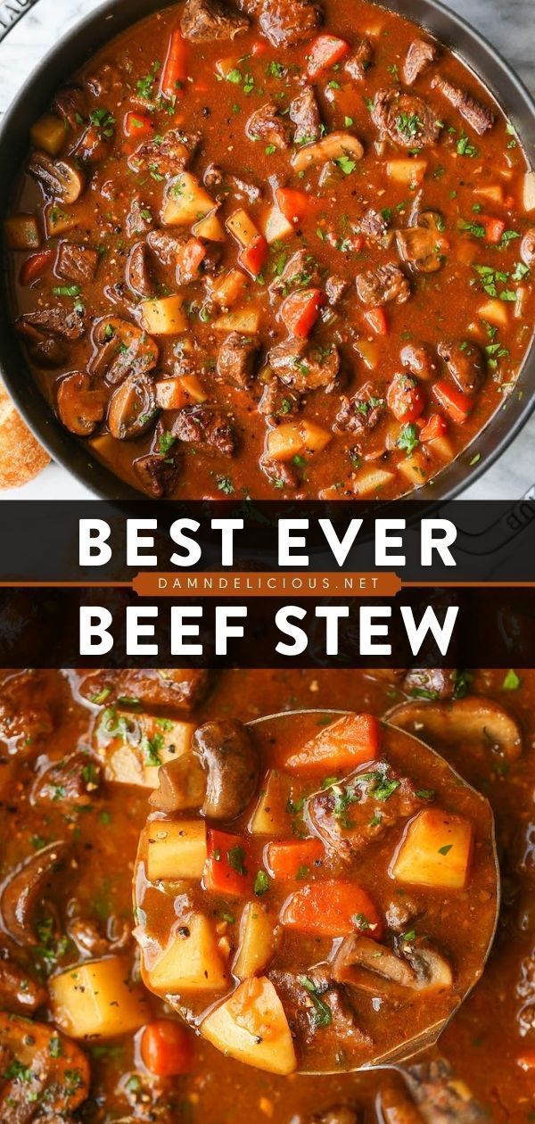 BEST EVER BEEF STEW, comfort food, beef recipes Best Ever Beef Stew, Classic Beef Stew, Stew Meat Recipes, Beef Stew Crockpot, Meat Dinners, Beef Stew Meat, Soup And Stew, Beef Stew Recipe, Stew Recipe