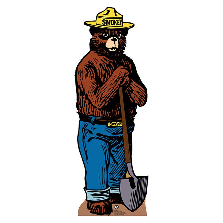 SMOKEY THE BEAR Lifesize Cardboard Cutout Standup Standee - Front Cardboard Standup, Smokey The Bear, Us Forest Service, Smokey Bear, Smokey The Bears, Bear Coloring Pages, Cardboard Cutouts, Laser Cut Metal, Cardboard Cutout