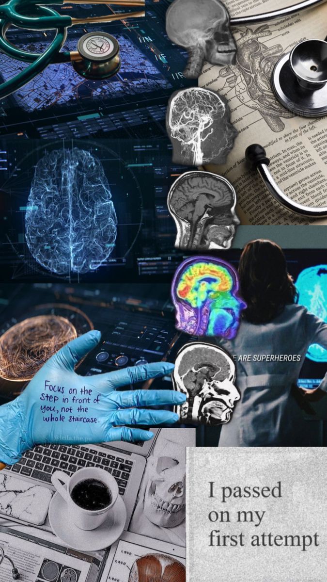 a collage of images with different types of medical equipment and words written on them