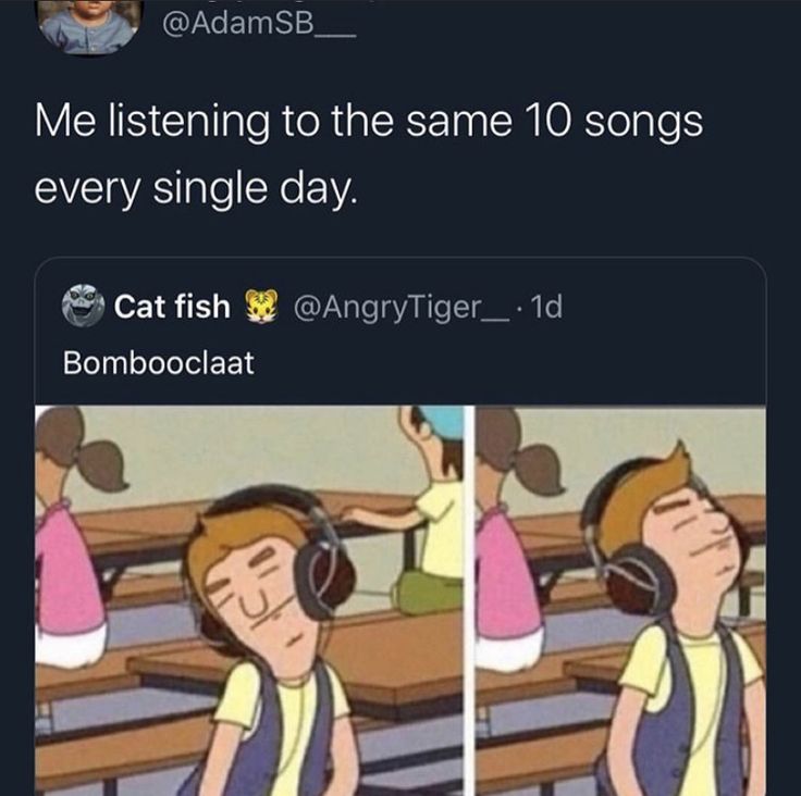 someone is listening to the same 10 songs every single day