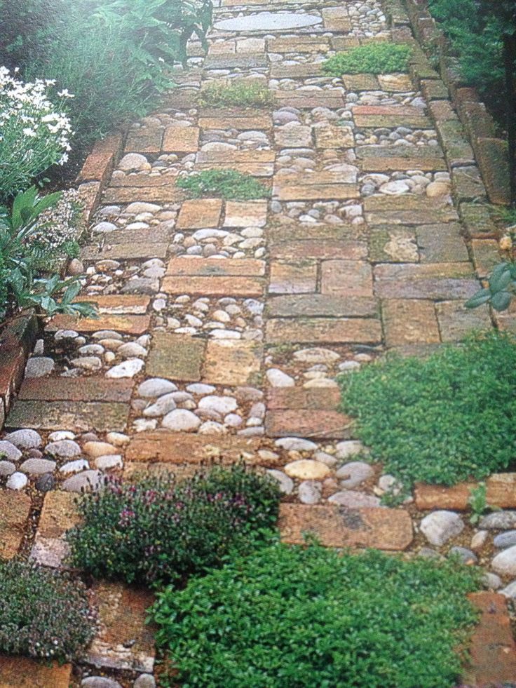 an image of a stone path in the garden