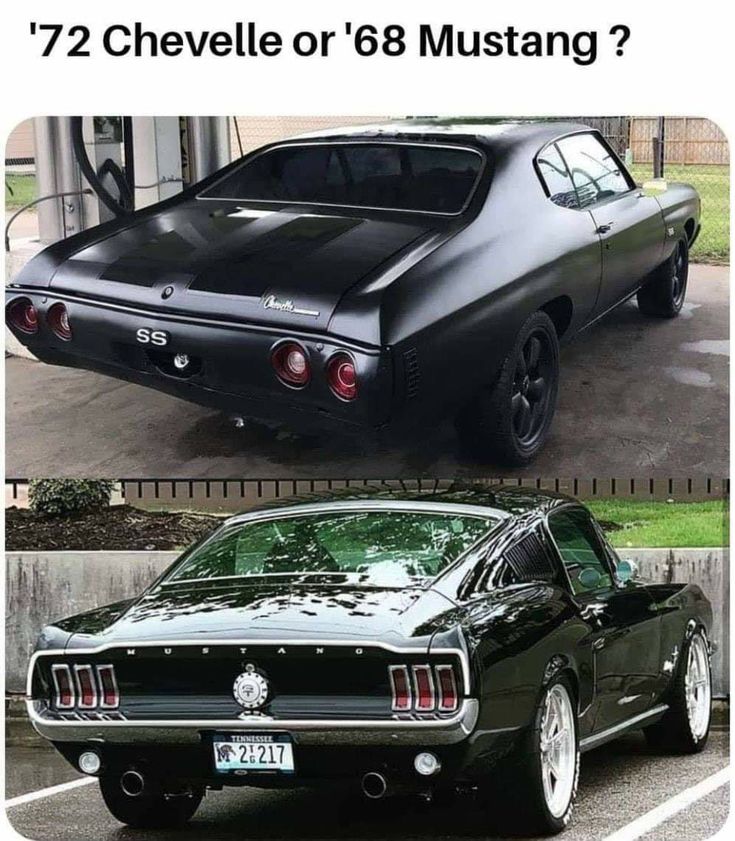 two pictures of the same car in different colors, one black and one white with chrome rims